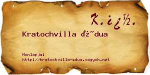 Kratochvilla Édua névjegykártya
